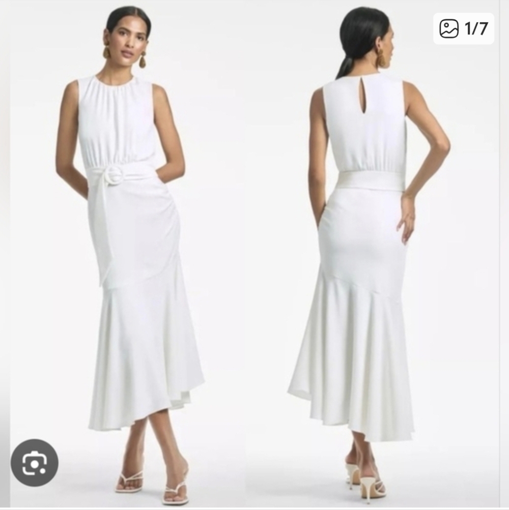 Sachin + Babi White Midi Dress